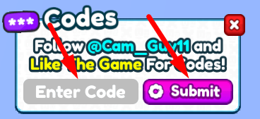 The code redeeming interface in Energy Drink Simulator