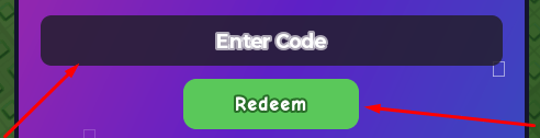 The Enter Code box and Redeem button in My Farmers Garden