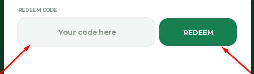 The Your code here box and REDEEM button in Start Your Soccer Career!