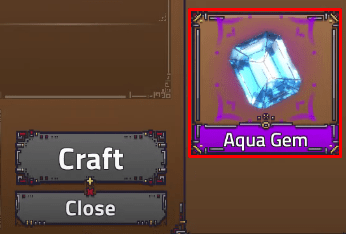 Tidalgem Smith NPC Aqua Gem option