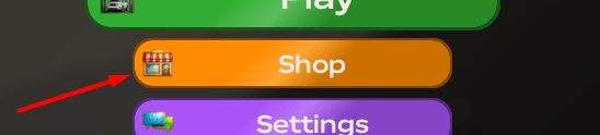 The Shop button in the main menu of Highway Drifting: Hajwala