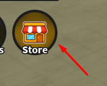 The Store button in Zombie War Tycoon