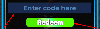 The Enter code here box and Redeem button in Firework Testground
