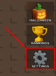 Garden Clicker settings button
