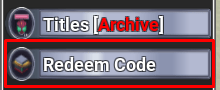 The Redeem Code button in Rider Blox