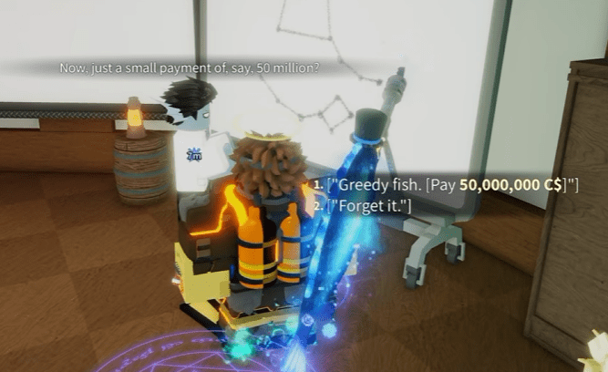 Paying Dr. Monty 50,000,000 C$ in Fisch