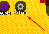 The Options button in Parkour Spiral 2