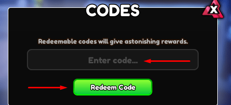 The Codes Section in Anime Vanguards