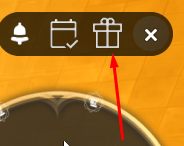 The giftbox icon in Ninja Time
