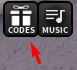 The "CODES" button in ManHunt