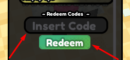 The Insert Code box and Redeem button in Control A Friend