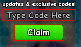 Slice A Brainrot enter codes box and claim button