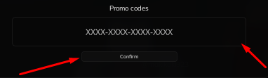 The XXXX-XXXX-XXXX-XXXX box and Confirm button in Kemerovo RP