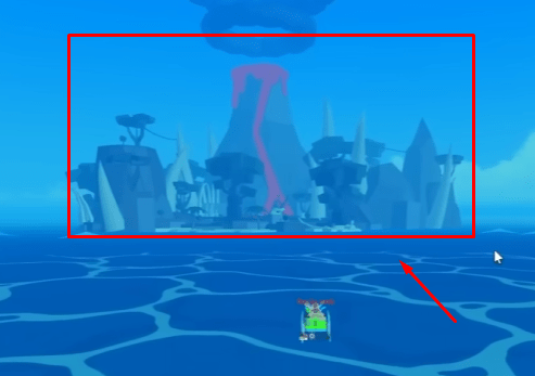 An example of a Prehistoric Island in Blox Fruits