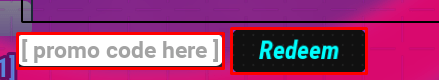 18 Floors enter codes box and redeem button