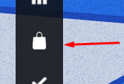 The shopping bag icon in Flag Football