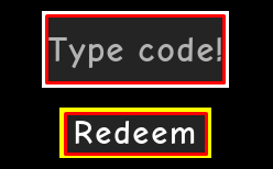SPIDER MINES enter codes box and redeem button