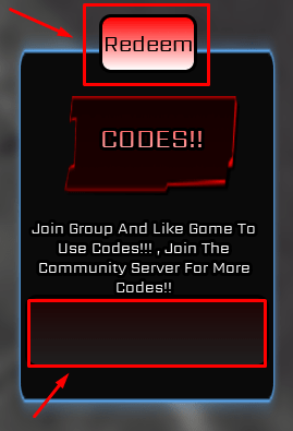 Anime Rails enter codes box and redeem button
