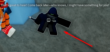 The NPC who gives the green crystal in Fisch