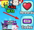 The Codes button in Spin a Kitty