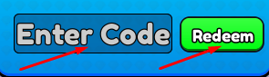 Enter Code box and Redeem button to redeem codes in Brainrot Climber
