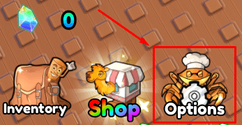 Be A super Brainrot options button