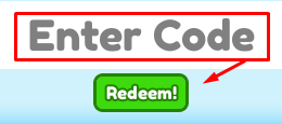The "Enter Code" box and Redeem button in School Escape