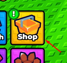 The Shop button in +1 Blocks Per Click