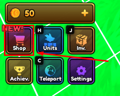 Anime Frontiers shop button