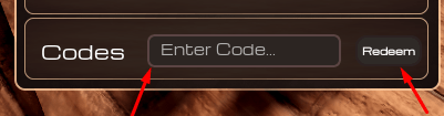 The Enter Code... box and Redeem button in Journey to the Watchtower