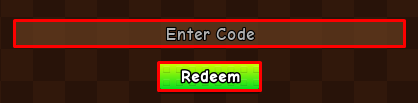 Build a Zoo enter codes box and redeem button