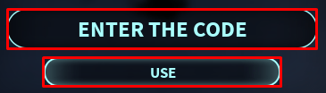 Front Please enter codes box and use button