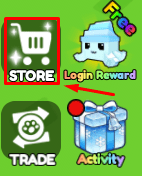 The "STORE" button in Pet Capture Adventur