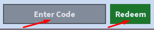 Enter Code box and Redeem button to redeem codes in BSS 1:1