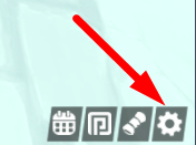 The Settings icon in Sword Clashers Simulator