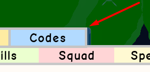 The Codes button in SPTS: Reimagined