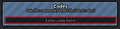Loot Up enter codes box