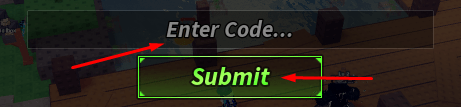 Enter Code box and Submit button to redeem codes in Reeled