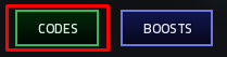 Space Life codes button