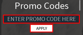Empire Clash enter codes box and apply button