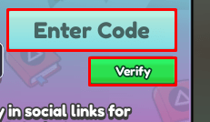 Squid Evolution enter codes box and verify button