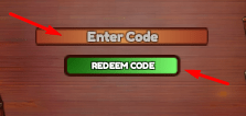The "Enter Code" box and Redeem Code button in Cross Piece