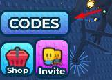 The "CODES" button in Escape Tsunami for Jurassic Dinosaur