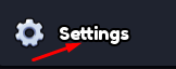 Settings button in Mine a Planet 