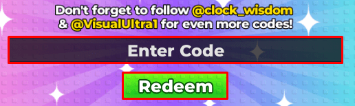 Bee Garden enter codes box and redeem button