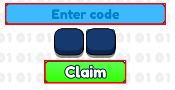 Fat Training enter codes box and claim button