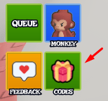 The Codes button in Don't Fall