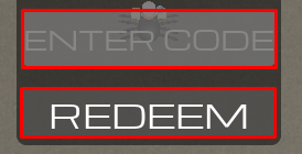 Cog enter codes box and redeem button