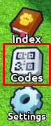 The codes button in Cat Invaders