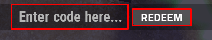 WWII Tycoon enter codes box and redeem button